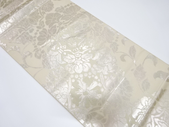 JAPANESE FUKURO OBI / WOVEN FLOWER & BIRD